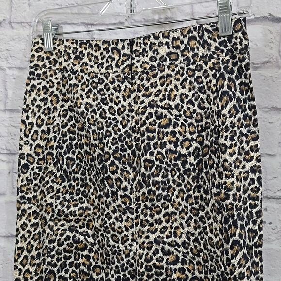 Adrienne Vittadini Animal Print Skirt Knee Length Pencil Straight Stretch Size 2 - Picture 2 of 11